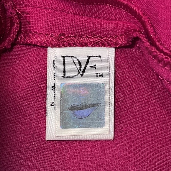 DVF Diane von Furstenberg Pink Carpreena Crew Neck A-Line Mini Sheath Dress sz 8 - Picture 12 of 16